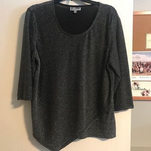 Black and silver blouse